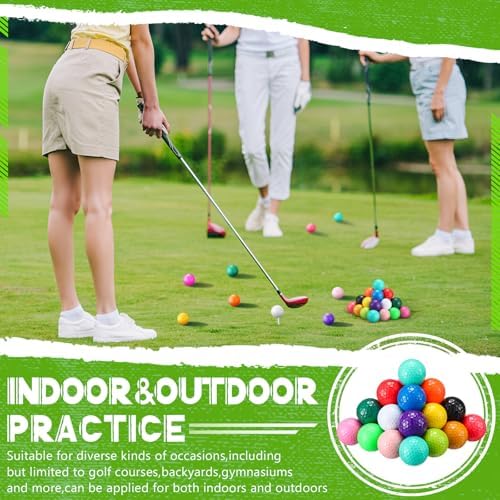 Vinsot 48 Pcs Golf Balls Bulk Solid Rubber Golf Soft Training Balls - Image 5