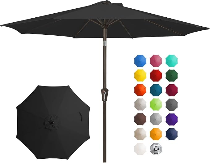 JEAREY 10 ft Outdoor Patio Umbrella w/Tilt and Crank by JEAREYOutdoorsCollection