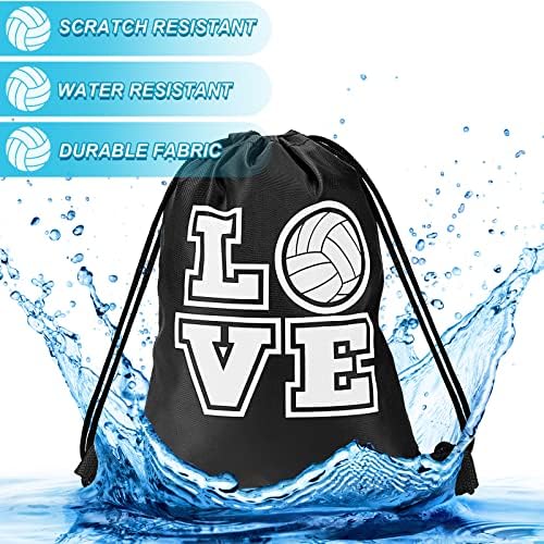 Shappy 12 Pieces Volleyball Drawstring Bags Bulk Small Sport Goodie Bags Snack - Image 4