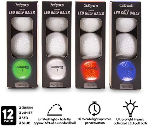 GoSports Light Up LED Golf Balls 12 Pack - Image 3