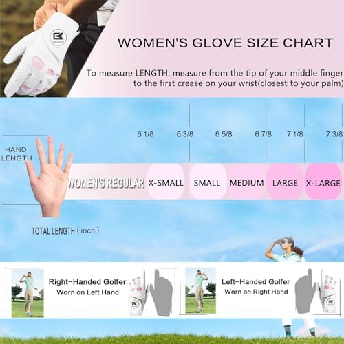 Golf Gloves Women with Ball Marker 1 Pack - Image 5