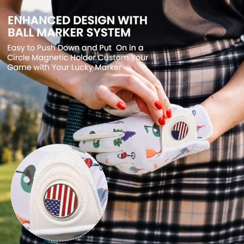 Amy Sport Stylish Pattern Womens Golf Glove - Image 4