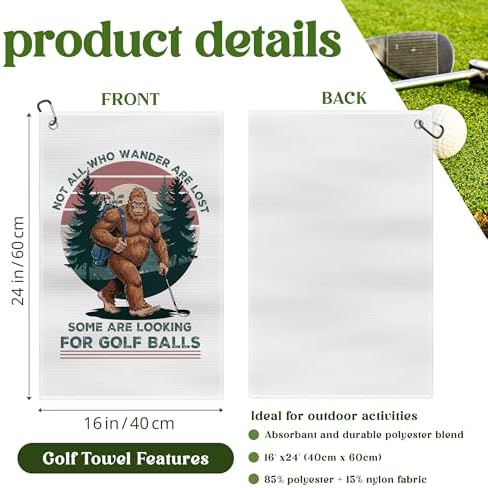 Funny Golf Towel Not All Who Wander are Lost - Image 2
