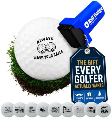 Ball Badge Golf Ball Stamp, Happy Series Self-Inking Ball Marker by AlibiGolf