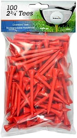 Intech 2-3/4 Inch Wooden Golf Tees, 100 and 500 Pack by Intech