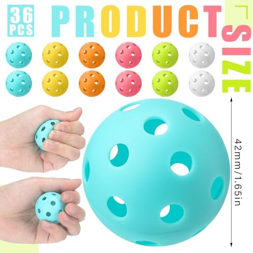 Lunmon 36 Pcs Practice Golf Balls Baseball 42mm Small - Image 2