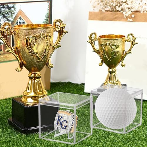 2 Pack Championship Ring Display Case Clear Acrylic Ring Case Display Box - Image 5