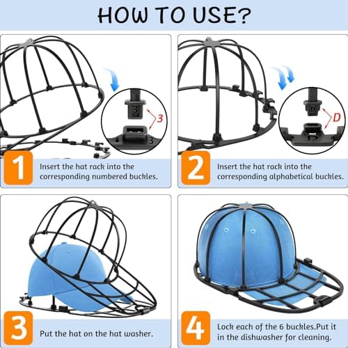 Hat Washer Cage for Baseball Caps Washing Machine Dishwasher - Image 6