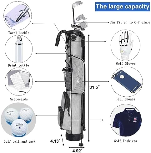 Golf Stand Bag, Lightweight Golf Easy Carry Bag - Image 4