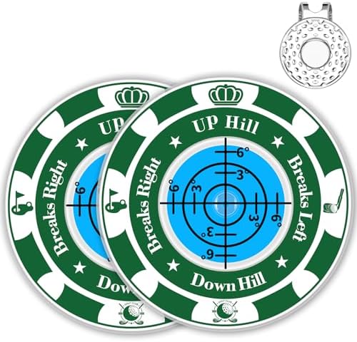 2 Pack Golf Green Reader, Ball Marker by Tsocent