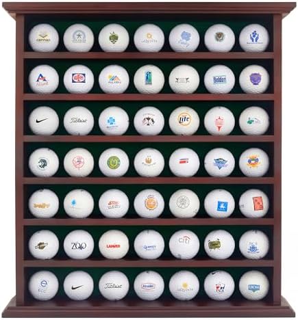 49 Golf Ball Display Case Wall Mounted by Unknown