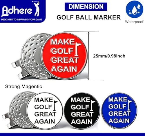 Adhere Golf Ball Markers with Strong Magnetic Hat Clip - Image 2