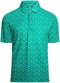 Alex Vando Mens Golf Shirt Moisture Wicking Print Performance Polo Shirt by AlexVando
