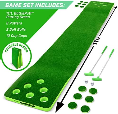 GoSports BattlePutt Golf Putting Game Set - 11 ft Backyard Putting Green Pong - Image 2