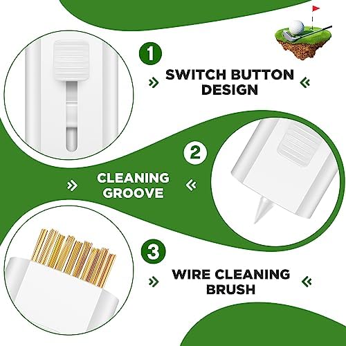 Bokon 10 Pcs Retractable Golf Club Brush Cleaner Brush Groove - Image 4
