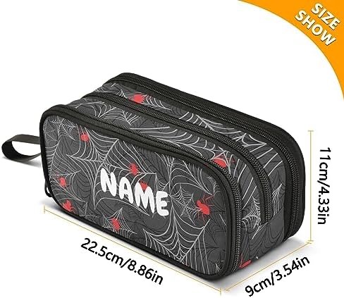 ZAZYXTJ Personalized Spider Web Pencil Case Large Capacity Pencil Pouch - Image 3