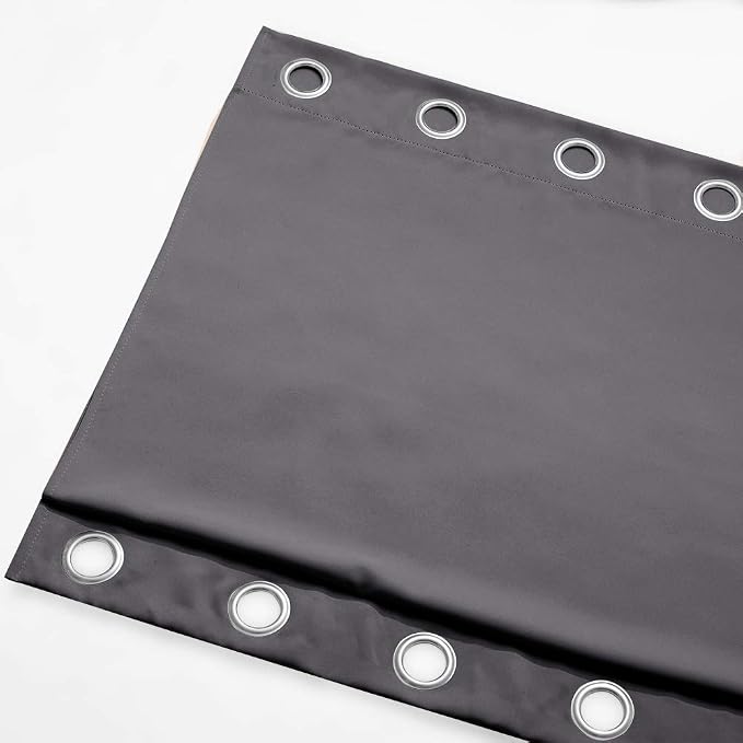NICETOWN 2 Panels Grey Blackout Outdoor Curtains - Image 8