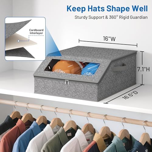 AOODA Sturdy Hat Storage for Baseball Caps, Holds up to 24 Caps Clear Hat - Image 2