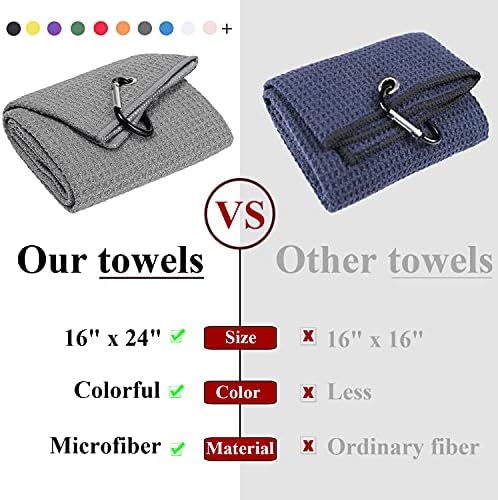 VIVIDLY Waffle Microfiber Golf Towel Set - Image 6