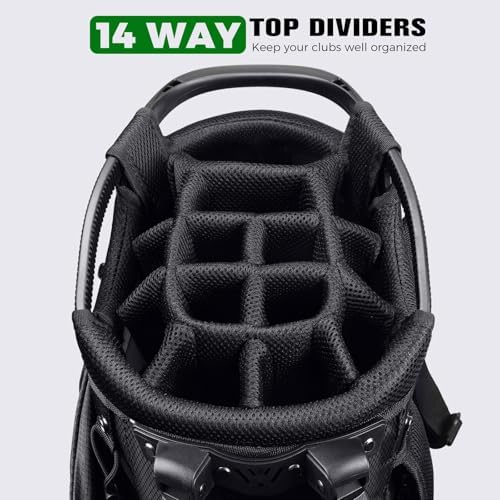 Findway 14 Way Golf Stand Bag, Lightweight Golf Bag - Image 2