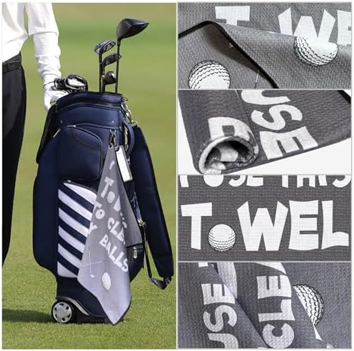Funny Printed Golf Towel with Clip, Golf Gift - Image 5