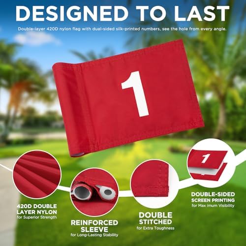 KINGTOP 3 ft Golf Flagstick and Hole Cup Sets - Image 3