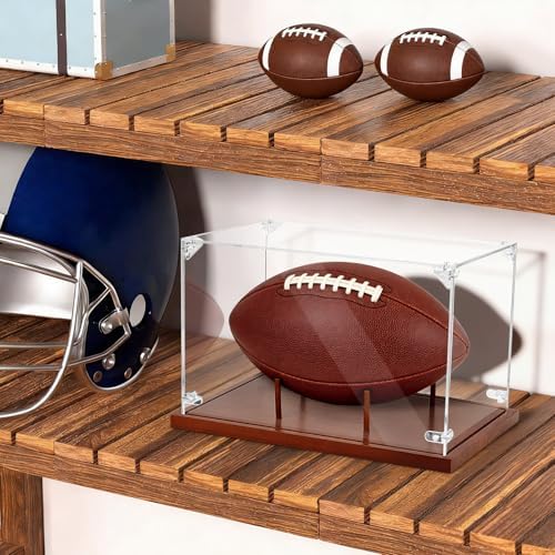 Clear Acrylic Football Display Case - Image 7