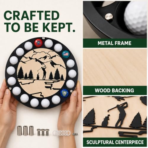 Circular Golf Ball Case Display, Golf Ball Display Case Wall Mount - Image 5