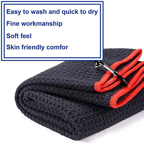 2 Pack 16" x 24" Tri-fold Golf Towel Set - Image 5