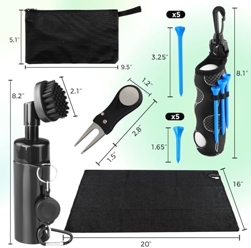 21 Pcs Golf Essentials Kit, Golf Club Cleaning Kit - Image 7