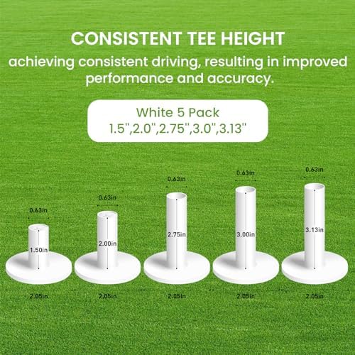 FINGER TEN Rubber Golf Tees for Mats Driving Range 5 Pack - Image 2
