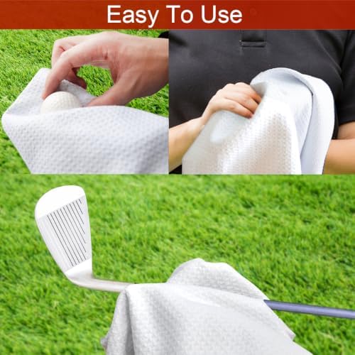 Time Spent with Dogs and Golf is Never Wasted Golden Retriever Towel - Image 5