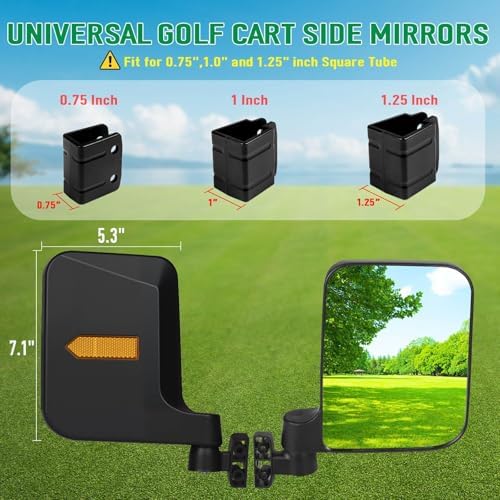 No Drill Golf Cart Side Mirrors - Image 5