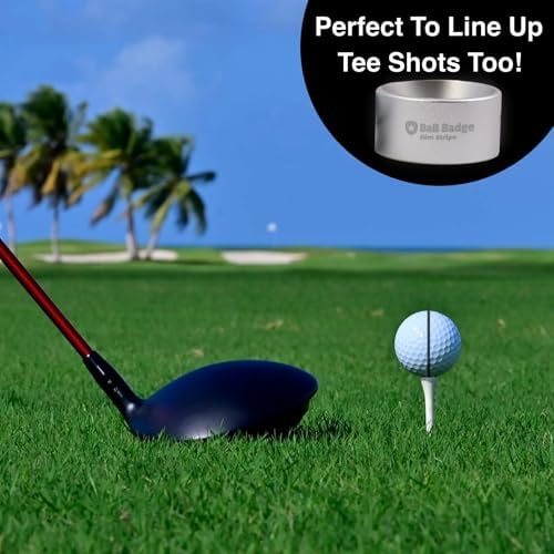 Aim Stripe, Golf Ball Alignment Tool, Full Metal, Training Aid - Image 4