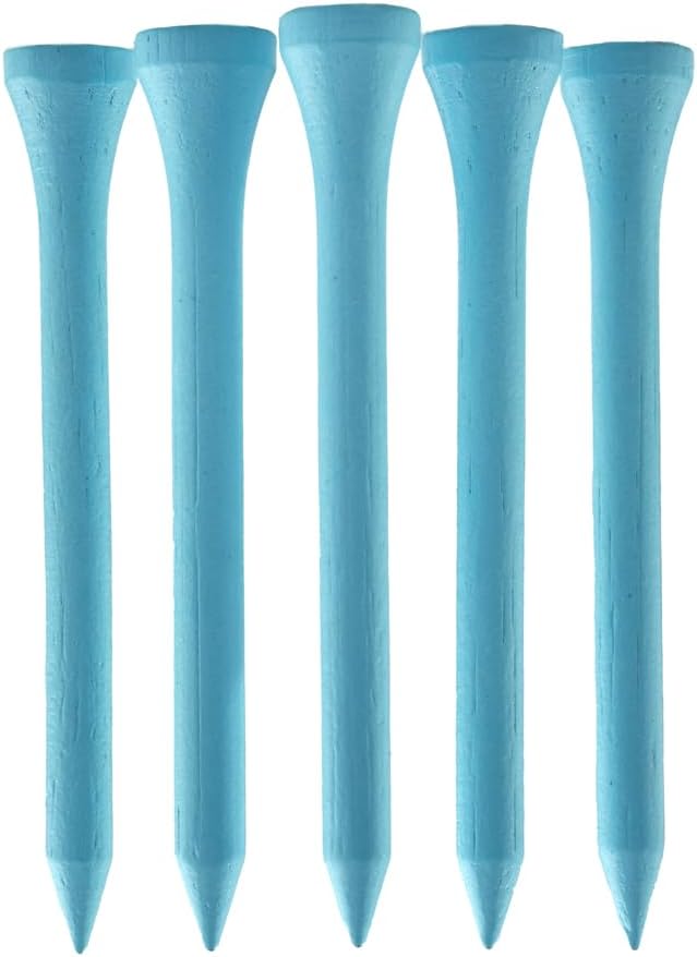 TH Golf Bamboo Golf Tees 70mm | Pack of 50 & 100 | Multiple Colour Options | by Unknown