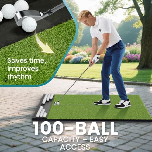 Golf Hitting Mat with Ball Tray - Image 5