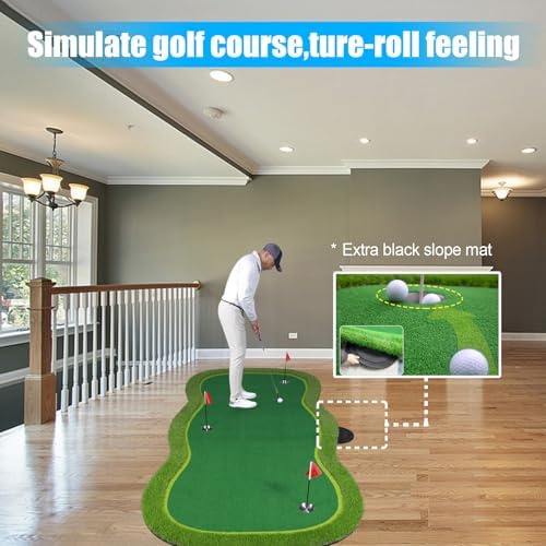 Golf Putting Green Mat, Golf Practice Training Mat - Image 3