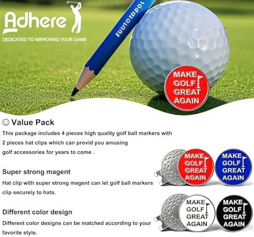 Adhere Golf Ball Markers with Strong Magnetic Hat Clip - Image 6