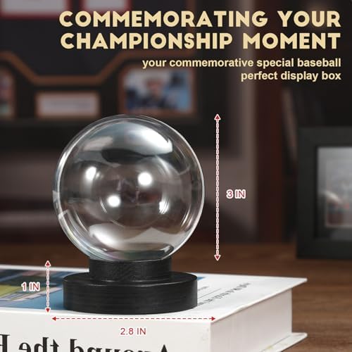 JupDec Baseball Display Case, Round Clear Ball Holder - Image 5