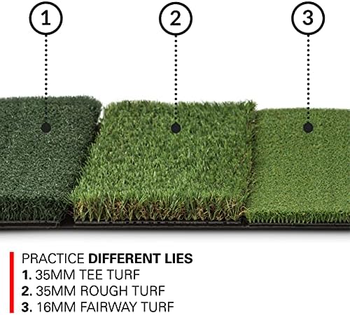 Rukket Tri-Turf Golf Hitting Mat Attack, Portable Driving, Training Aids - Image 5