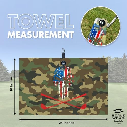 Magnetic Microfiber Waffle Golf Towel Large 16"x24" Clean - Image 2