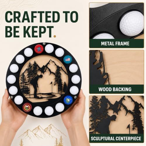 Circular Golf Ball Case Display, Golf Ball Display Case Wall Mount - Image 5