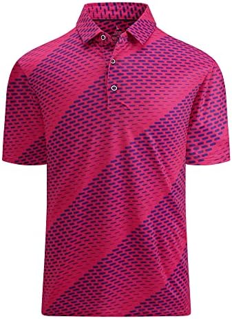 Alex Vando Mens Golf Shirt Moisture Wicking Print Performance Polo Shirt by AlexVando