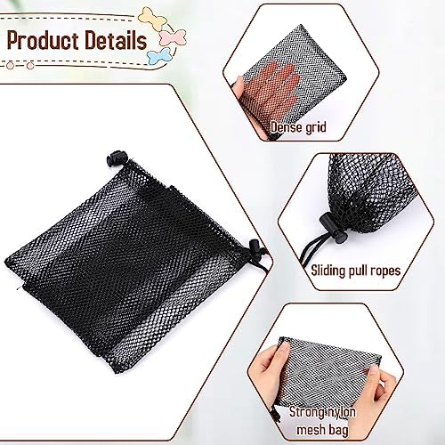 Sliverdew 10PCS Small Mesh Bags Drawstring Black Mesh Drawstring Bag Mini Nylon - Image 3