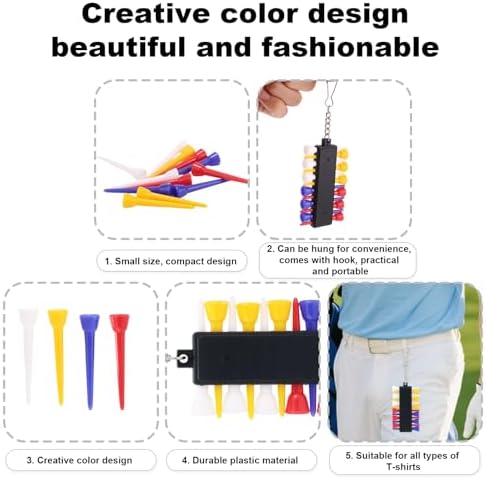 2 Sets Golf Tee Holder Kits, Creative Color Design Golf Ball Tee Organizer - Image 4