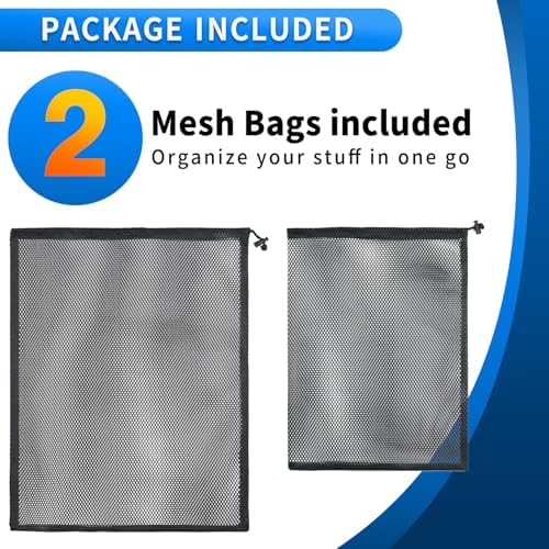 2 Pcs Mesh Drawstring Bag with Cord Lock Closure - Image 6