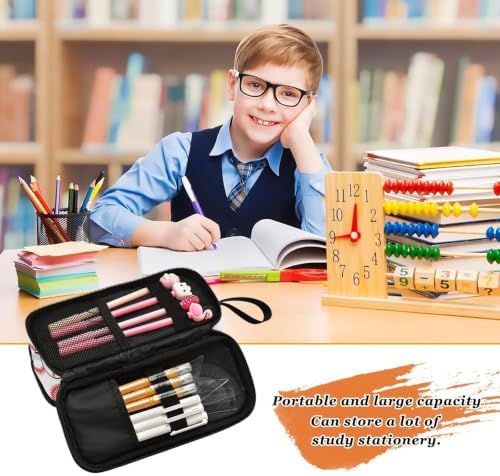 ZAZYXTJ Personalized Baseball Ball Pencil Case Large Capacity Pencil Pouch - Image 6