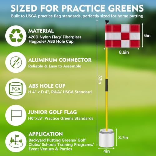 Meooeck 3 Pack Golf Flag Cup Set - Image 2