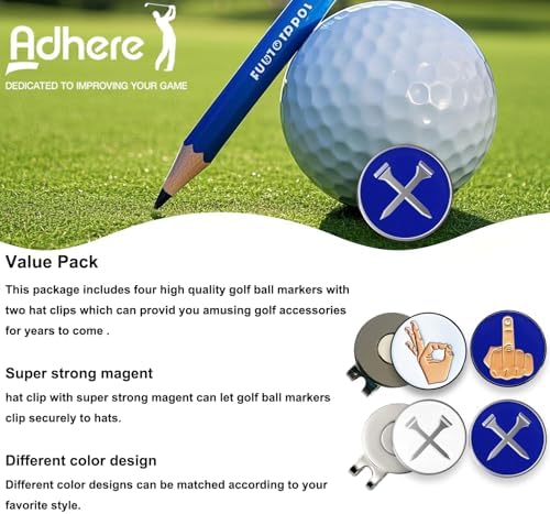 Adhere Golf Ball Markers with Strong Magnetic Hat Clip - Image 7