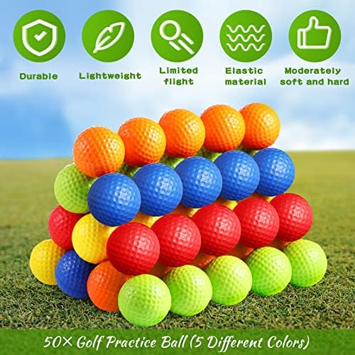 Yunsailing 50 Pack Foam Golf Practice Balls Realistic Feel Flight Training Golf - Image 3